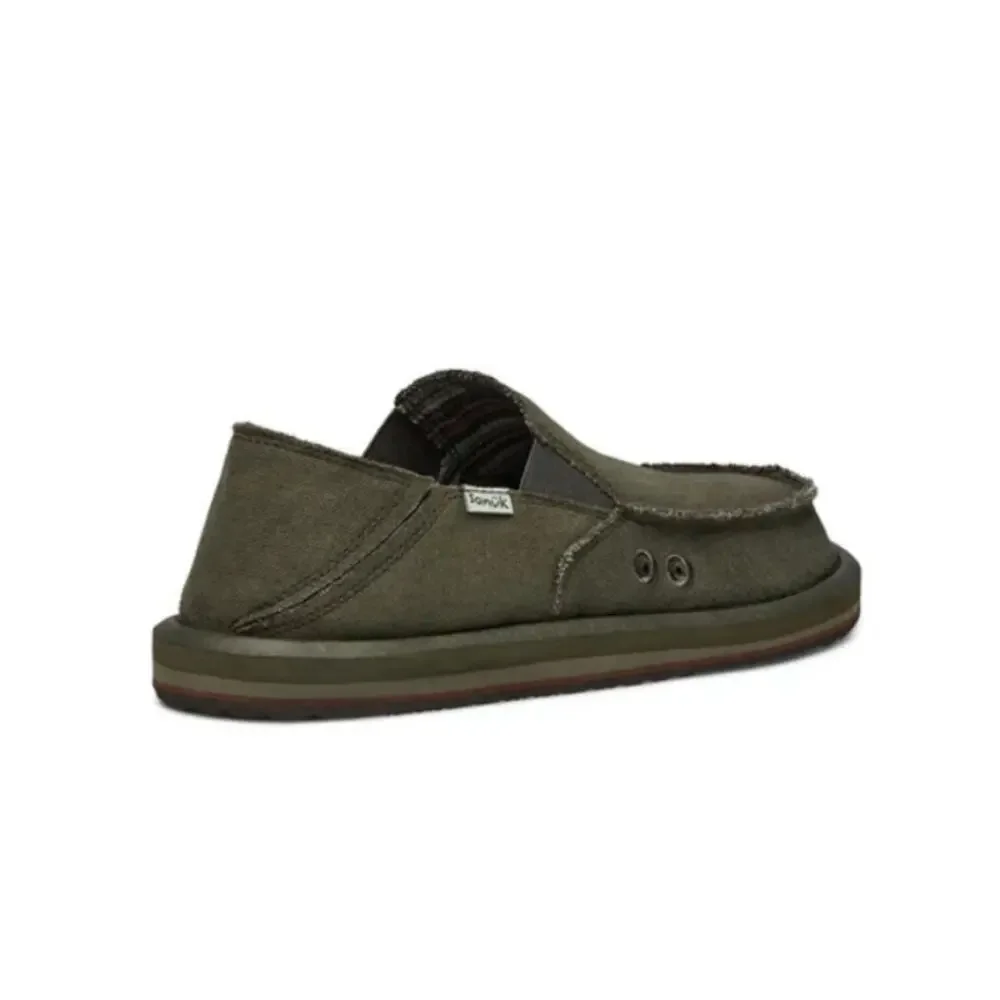 Sanuk Men's Army Vagabond ST Donny Hemp Loafers Shoes Size 11